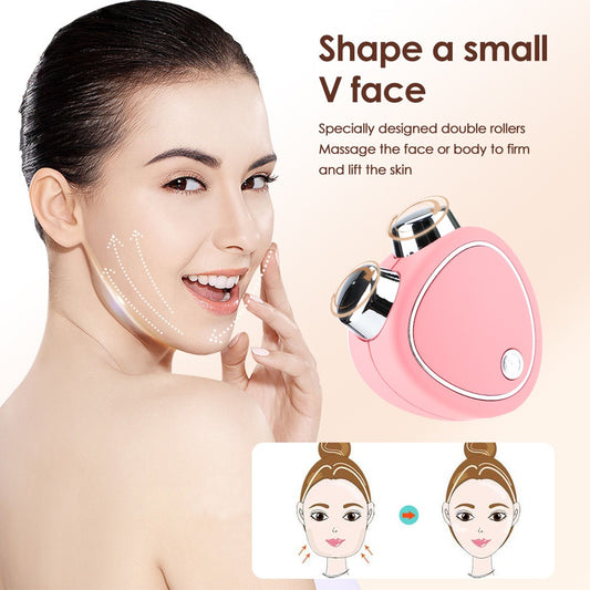 Microcurrent lifting face beauty instrument facial massager roller face thinning instrument firming face massager